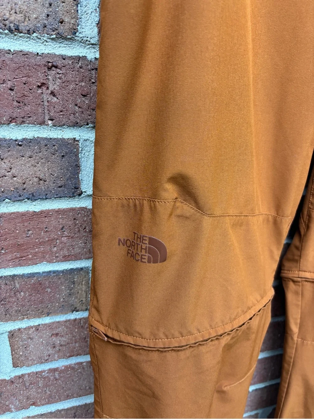 The North Face Men’s 34 Long Convertible Hiking Pants Rust Orange Zip-Off